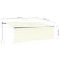 vidaXL Markise Manuell Einziehbar mit Rollo 4,5x3 m Creme vidaXL Markise Manuell Einziehbar mit Rollo 4,5x3 m Creme