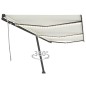 vidaXL Markise Manuell Einziehbar mit LED 600x350 cm Creme vidaXL Markise Manuell Einziehbar mit LED 600x350 cm Creme
