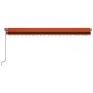 vidaXL Markise Manuell Einziehbar 500x350 cm Orange & Braun vidaXL Markise Manuell Einziehbar 500x350 cm Orange & Braun