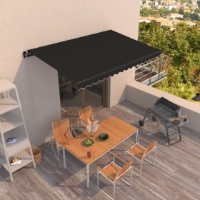 vidaXL Markise Manuell Einziehbar 400x350 cm Anthrazit