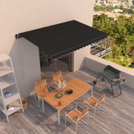 vidaXL Markise Manuell Einziehbar 400x350 cm Anthrazit