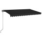 vidaXL Markise Manuell Einziehbar 400x350 cm Anthrazit vidaXL Markise Manuell Einziehbar 400x350 cm Anthrazit