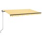 vidaXL Markise Manuell Einziehbar 450x350 cm Gelb und Weiß vidaXL Markise Manuell Einziehbar 450x350 cm Gelb und Weiß