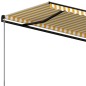 vidaXL Markise Manuell Einziehbar 450x350 cm Gelb und Weiß vidaXL Markise Manuell Einziehbar 450x350 cm Gelb und Weiß