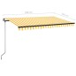 vidaXL Markise Manuell Einziehbar 450x350 cm Gelb und Weiß vidaXL Markise Manuell Einziehbar 450x350 cm Gelb und Weiß