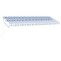 vidaXL Markise Automatisch mit LED & Windsensor 500x300 cm Blau Weiß vidaXL Markise Automatisch mit LED & Windsensor 500x300 cm Blau Weiß