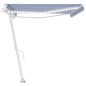 vidaXL Markise Automatisch mit LED & Windsensor 500x300 cm Blau Weiß vidaXL Markise Automatisch mit LED & Windsensor 500x300 cm Blau Weiß