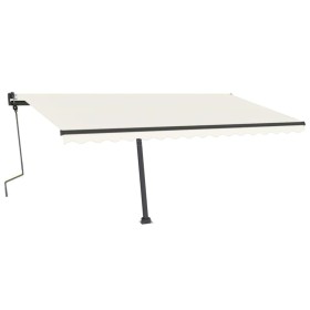 vidaXL Standmarkise Manuell Einziehbar 450x350 cm Creme