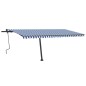 vidaXL Standmarkise Manuell Einziehbar 500x350 cm Blau/Weiß vidaXL Standmarkise Manuell Einziehbar 500x350 cm Blau/Weiß