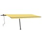 vidaXL Standmarkise Manuell Einziehbar 500x300 cm Gelb/Weiß vidaXL Standmarkise Manuell Einziehbar 500x300 cm Gelb/Weiß