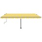 vidaXL Standmarkise Manuell Einziehbar 500x300 cm Gelb/Weiß vidaXL Standmarkise Manuell Einziehbar 500x300 cm Gelb/Weiß