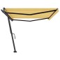 vidaXL Standmarkise Manuell Einziehbar 500x300 cm Gelb/Weiß vidaXL Standmarkise Manuell Einziehbar 500x300 cm Gelb/Weiß