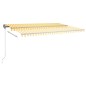 vidaXL Standmarkise Manuell Einziehbar 500x300 cm Gelb/Weiß vidaXL Standmarkise Manuell Einziehbar 500x300 cm Gelb/Weiß