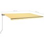 vidaXL Standmarkise Manuell Einziehbar 500x300 cm Gelb/Weiß vidaXL Standmarkise Manuell Einziehbar 500x300 cm Gelb/Weiß
