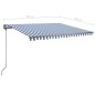 vidaXL Standmarkise Manuell Einziehbar 400x350 cm Blau/Weiß vidaXL Standmarkise Manuell Einziehbar 400x350 cm Blau/Weiß