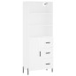 Highboard Weiß 69,5x34x180 cm Holzwerkstoff Highboard Weiß 69,5x34x180 cm Holzwerkstoff