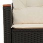 vidaXL Gartensofa mit Kissen 2-Sitzer Schwarz Poly Rattan vidaXL Gartensofa mit Kissen 2-Sitzer Schwarz Poly Rattan