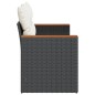 vidaXL Gartensofa mit Kissen 2-Sitzer Schwarz Poly Rattan vidaXL Gartensofa mit Kissen 2-Sitzer Schwarz Poly Rattan
