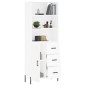 Highboard Weiß 69,5x34x180 cm Holzwerkstoff Highboard Weiß 69,5x34x180 cm Holzwerkstoff