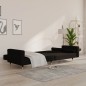 vidaXL Schlafsofa 2-Sitzer mit 2 Kissen Schwarz Samt vidaXL Schlafsofa 2-Sitzer mit 2 Kissen Schwarz Samt