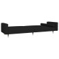 vidaXL Schlafsofa 2-Sitzer mit 2 Kissen Schwarz Samt vidaXL Schlafsofa 2-Sitzer mit 2 Kissen Schwarz Samt
