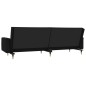 vidaXL Schlafsofa 2-Sitzer mit 2 Kissen Schwarz Samt vidaXL Schlafsofa 2-Sitzer mit 2 Kissen Schwarz Samt