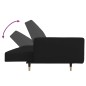 vidaXL Schlafsofa 2-Sitzer mit 2 Kissen Schwarz Samt vidaXL Schlafsofa 2-Sitzer mit 2 Kissen Schwarz Samt