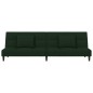 vidaXL Schlafsofa 2-Sitzer mit 2 Kissen Dunkelgrün Samt vidaXL Schlafsofa 2-Sitzer mit 2 Kissen Dunkelgrün Samt