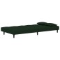 vidaXL Schlafsofa 2-Sitzer mit 2 Kissen Dunkelgrün Samt vidaXL Schlafsofa 2-Sitzer mit 2 Kissen Dunkelgrün Samt