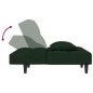 vidaXL Schlafsofa 2-Sitzer mit 2 Kissen Dunkelgrün Samt vidaXL Schlafsofa 2-Sitzer mit 2 Kissen Dunkelgrün Samt