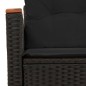 vidaXL Gartensofa mit Kissen 2-Sitzer Schwarz Poly Rattan vidaXL Gartensofa mit Kissen 2-Sitzer Schwarz Poly Rattan