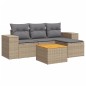 vidaXL 5-tlg. Garten-Sofagarnitur mit Kissen Beige Poly Rattan vidaXL 5-tlg. Garten-Sofagarnitur mit Kissen Beige Poly Rattan