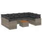 vidaXL 10-tlg. Garten-Sofagarnitur mit Kissen Grau Poly Rattan vidaXL 10-tlg. Garten-Sofagarnitur mit Kissen Grau Poly Rattan