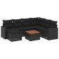 vidaXL 8-tlg. Garten-Sofagarnitur mit Kissen Schwarz Poly Rattan vidaXL 8-tlg. Garten-Sofagarnitur mit Kissen Schwarz Poly Rattan