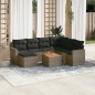 vidaXL 8-tlg. Garten-Sofagarnitur mit Kissen Grau Poly Rattan vidaXL 8-tlg. Garten-Sofagarnitur mit Kissen Grau Poly Rattan
