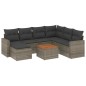 vidaXL 8-tlg. Garten-Sofagarnitur mit Kissen Grau Poly Rattan vidaXL 8-tlg. Garten-Sofagarnitur mit Kissen Grau Poly Rattan