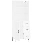 Highboard Weiß 69,5x34x180 cm Holzwerkstoff Highboard Weiß 69,5x34x180 cm Holzwerkstoff