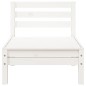 vidaXL Gartensofa 3-Sitzer mit Hocker Weiß Massivholz Kiefer vidaXL Gartensofa 3-Sitzer mit Hocker Weiß Massivholz Kiefer