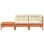 vidaXL Gartensofa mit Kissen und Fußhocker Massivholz Kiefer vidaXL Gartensofa mit Kissen und Fußhocker Massivholz Kiefer