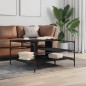 vidaXL Couchtisch Schwarz 100x100x48,5 cm Holzwerkstoff vidaXL Couchtisch Schwarz 100x100x48,5 cm Holzwerkstoff
