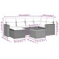 vidaXL 7-tlg. Garten-Sofagarnitur mit Kissen Schwarz Poly Rattan vidaXL 7-tlg. Garten-Sofagarnitur mit Kissen Schwarz Poly Rattan