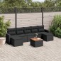 vidaXL 8-tlg. Garten-Sofagarnitur mit Kissen Schwarz Poly Rattan vidaXL 8-tlg. Garten-Sofagarnitur mit Kissen Schwarz Poly Rattan