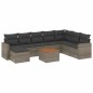 vidaXL 9-tlg. Garten-Sofagarnitur mit Kissen Grau Poly Rattan vidaXL 9-tlg. Garten-Sofagarnitur mit Kissen Grau Poly Rattan