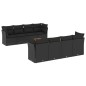 vidaXL 9-tlg. Garten-Sofagarnitur mit Kissen Schwarz Poly Rattan vidaXL 9-tlg. Garten-Sofagarnitur mit Kissen Schwarz Poly Rattan