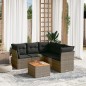 vidaXL 6-tlg. Garten-Sofagarnitur mit Kissen Grau Poly Rattan vidaXL 6-tlg. Garten-Sofagarnitur mit Kissen Grau Poly Rattan