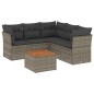vidaXL 6-tlg. Garten-Sofagarnitur mit Kissen Grau Poly Rattan vidaXL 6-tlg. Garten-Sofagarnitur mit Kissen Grau Poly Rattan