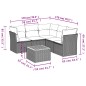 vidaXL 6-tlg. Garten-Sofagarnitur mit Kissen Grau Poly Rattan vidaXL 6-tlg. Garten-Sofagarnitur mit Kissen Grau Poly Rattan