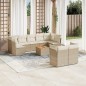 vidaXL 10-tlg. Garten-Sofagarnitur mit Kissen Beige Poly Rattan vidaXL 10-tlg. Garten-Sofagarnitur mit Kissen Beige Poly Rattan