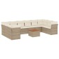 vidaXL 11-tlg. Garten-Sofagarnitur mit Kissen Beige Poly Rattan vidaXL 11-tlg. Garten-Sofagarnitur mit Kissen Beige Poly Rattan