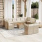 vidaXL 13-tlg. Garten-Sofagarnitur mit Kissen Beige Poly Rattan vidaXL 13-tlg. Garten-Sofagarnitur mit Kissen Beige Poly Rattan